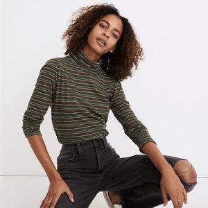 Madewell Ivorton Stripe Whisper Cotton Turtleneck